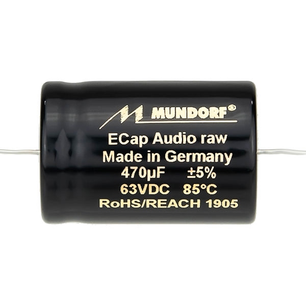 MUNDORF ECAP63, 330uF/63V, ±5%, Bipolar capacitor, raw foil