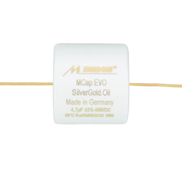 MUNDORF MESGO, 100uF/350V, ±3%, EVO zilver/goud/olie Cap.