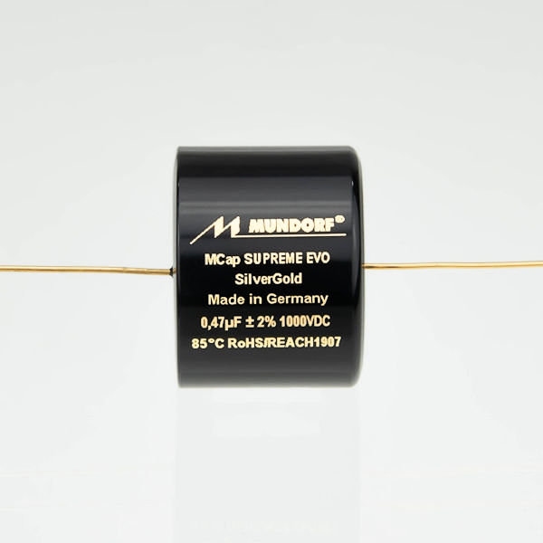 MUNDORF SESG, 0,10uF/1000V, ±2%, EVO Supreme Silber/Gold Kon