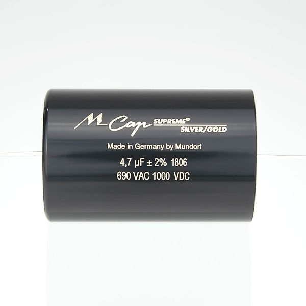 MUNDORF SUP.SG, 1,0uF/1000V, ±2%, Supreme Silver/Gold cap.