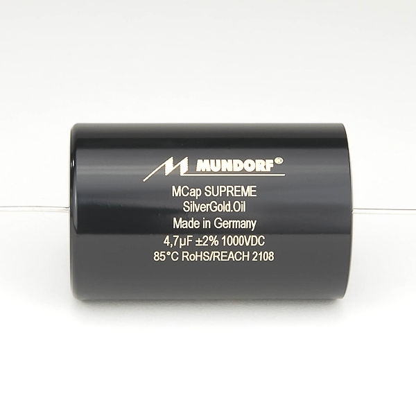 MUNDORF SUP.SGO, 2,2uF/1000V, ±2%, Sup. zilver/goud/olie Cap