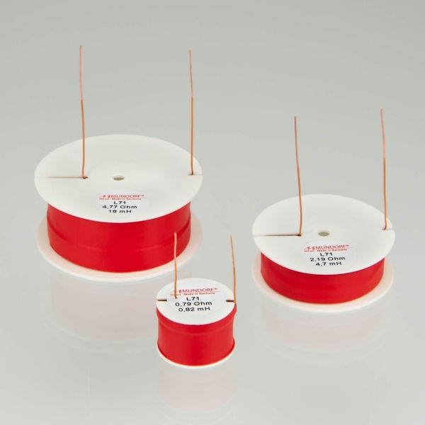 MUNDORF L71, 12mH, ±2%, lucht spoel, Ø0,71mm