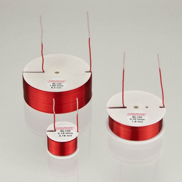 MUNDORF BL100, 0,18mH, ±5%, Luft Spul, Ø1,0mm bOFC