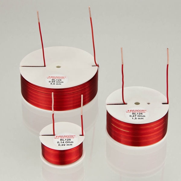 MUNDORF BL125, 3,9mH, ±2%, Luft Spul, Ø1,25mm bOFC