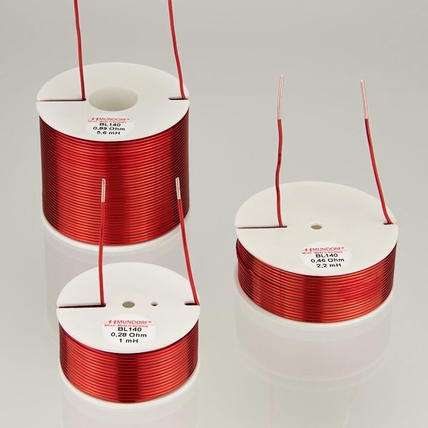 MUNDORF BL140, 0,12mH, ±5%, lucht spoel, Ø1,4mm bOFC