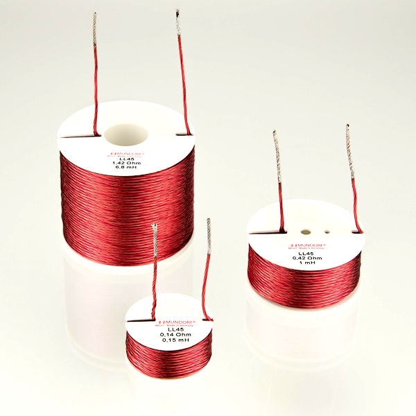 MUNDORF LL45, 0,10mH, 2%, Luft Spul, 7*Ø0,45mm