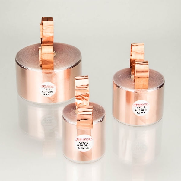 MUNDORF CFC12, 0,22mH, ±2%, lucht spoel, 44mm folie 70um