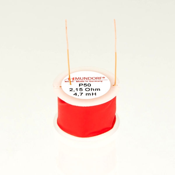 MUNDORF P50, 12mH, 3%, ferriet pijp kern spoel, Ø0,5mm