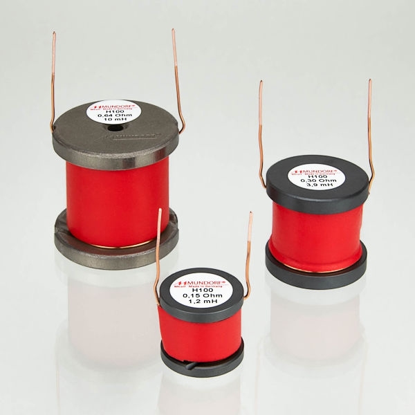 MUNDORF H100, 3,3mH, ±3%, ferriet drum kern spoel, Ø1,0mm