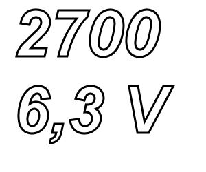 PANASONIC FCA, 2700uF/6,3V Elko, Radial, 105º, 5000 Stunden