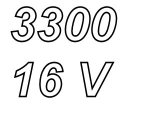 PANASONIC FCA, 3300uF/16V elco, radial, 105º, low ESR, 5000h