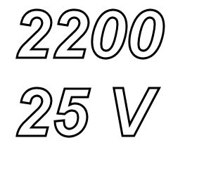 PANASONIC FCA, 2200uF/25V elco, radial, 105º, low ESR, 5000h