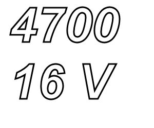 PANASONIC FCA, 4700uF/16V elco, radiaal, 105º, 5000uur
