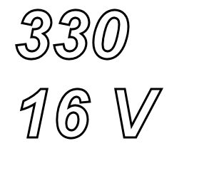 PANASONIC FCA, 330uF/16V elco, radial, 105º, low ESR, 5000hr