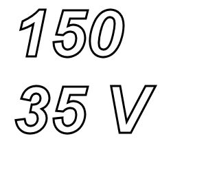 PANASONIC FCA, 150uF/35V elco, radial, 105º, low ESR, 5000hr