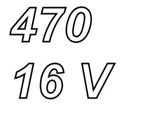 PANASONIC FCA, 470uF/16V elco, radiaal, 105º, 5000uur