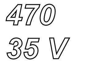 PANASONIC FCA, 470uF/35V elco, radial, 105º, low ESR, 5000hr