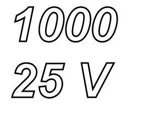 PANASONIC FCA, 1000uF/25V elco, radiaal, 105º, 5000uur
