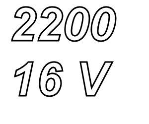 PANASONIC FCA, 2200uF/16V elco, radiaal, 105º, 5000uur