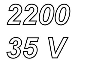 PANASONIC FRA, 2200uF/35V, elco, radial, 105º, low ESR, 10.0