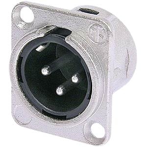 NEUTRIK NC3MDL,XLR chassis connector, male