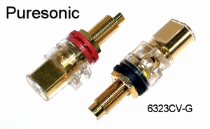 PURESONIC 6323CVG, Spring Binding Post, gold pl,. 2prs box