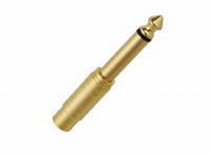 KACSA AA-609G, 6,3mm male/cinch adapter, mono, goldplated