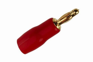 KACSA BP-213G6, vergoldet Bananen Konnektor. krimp/Löten ver