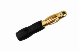 KACSA BP-240G, Bananen Konnektor, vergoldet, accepteert 2,5m