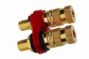 KACSA BP-252G, professional gold plated twin binding posts