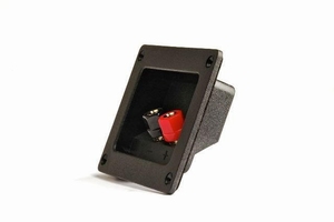 KACSA BP-282G, Banana Connector single terminal, square, gol