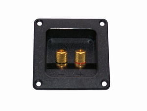 Speaker terminal, gold plated connectors, 76x76mm