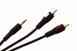 KACSA KCB-4, 3,5mm/2xRCA Kabel assembly. Preis/Set