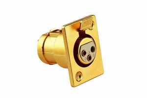 KACSA MC-914G, XLR Frau 3p. socket, vergoldete