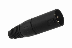 KACSA MC-947G, XLR connector man, zwart