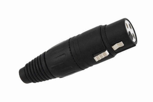 KACSA MC-948G, XLR connector vrouw, zwart