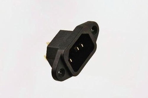 KACSA PC-1249G, 230V Euro Chassis Konnektor, vergoldet