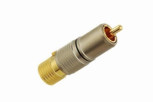 KACSA RP-70GT9, gold plated RCA plug, teflon insulated, Ø9mm