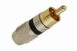 KACSA RP-91GT4, RCA connector, verguld met alu ba