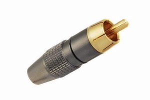 KACSA RP-94GT7, Gold plated RCA plug with zinc dioxide alloy