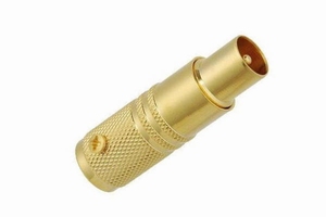 KACSA TV-1196G, TV plug, man, verguld