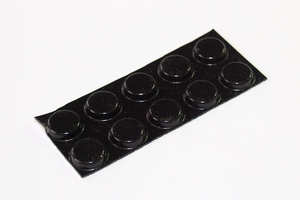 Rigid rubber voet Ø12,7mm, hoogte 3,5mm, zwart