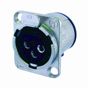 NEUTRIK NC-3FLD1,XLR inlet, 3-pole, female