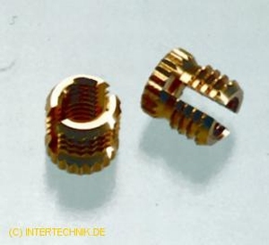 INTERTECHNIK SERFIX4, Serfix Mutter M4, messing, 8st.