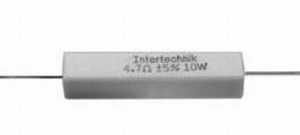 IT WAX10, Ceramic WW resistor, 15Ω, 10W, 5%
