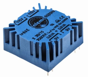 TALEMA Toroidal trafo, 1,6VA, 2x115V>2x9V