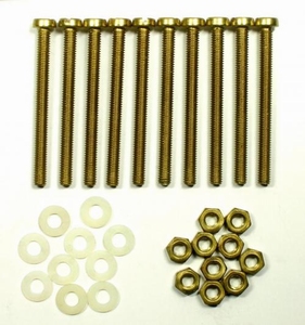 IT BEF008, messing montage bouten/moeren/ringen, M4x45