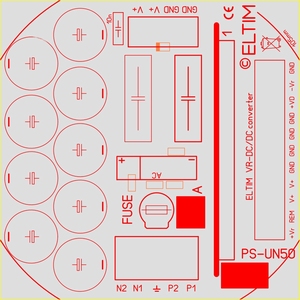 ELTIM PS-UN50 UFG , netvoeding module, 50V, 4A max