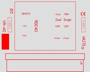 ELTIM VR-JTL40, spanning converter/regelaar module, 40W