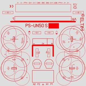 ELTIM PS-UN50S, Symmetrical Power Supply KIT, ±8A max.